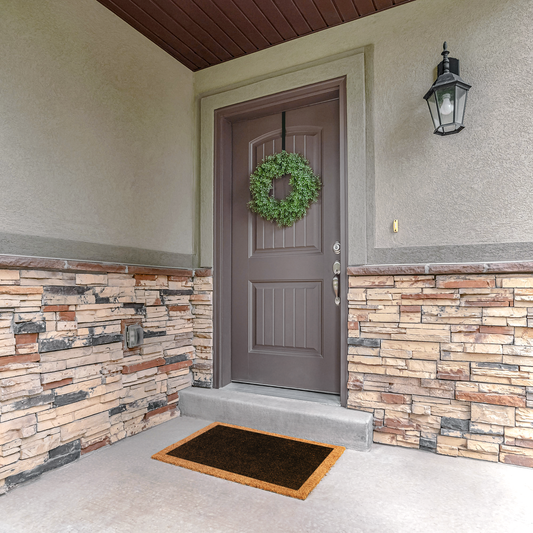 Farmhouse Merry Christmas Doormat | Holiday Coir Welcome Mat | Festive Home Decor I Laruelvine - Laurelvine