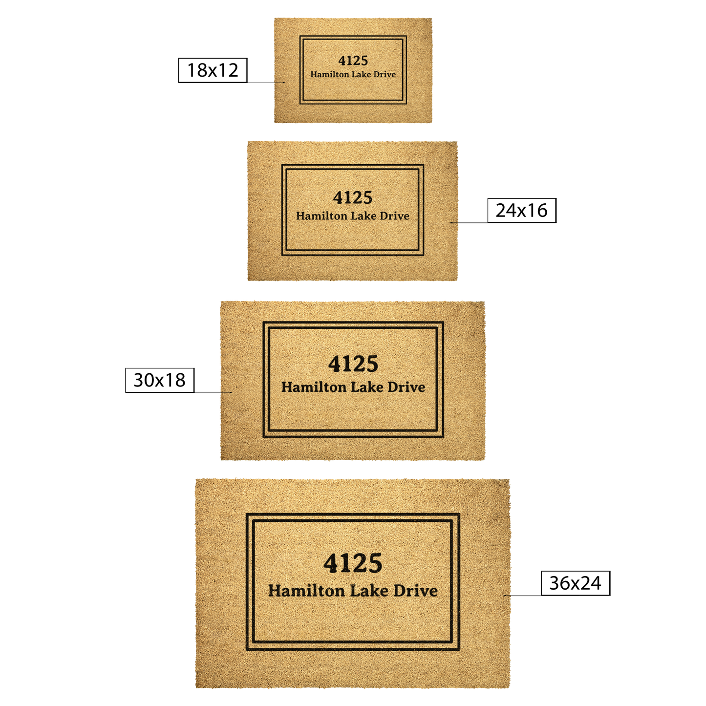 Personalized Address Doormat – Custom House Number & Street Name Welcome Mat | LaurelVine - Laurelvine