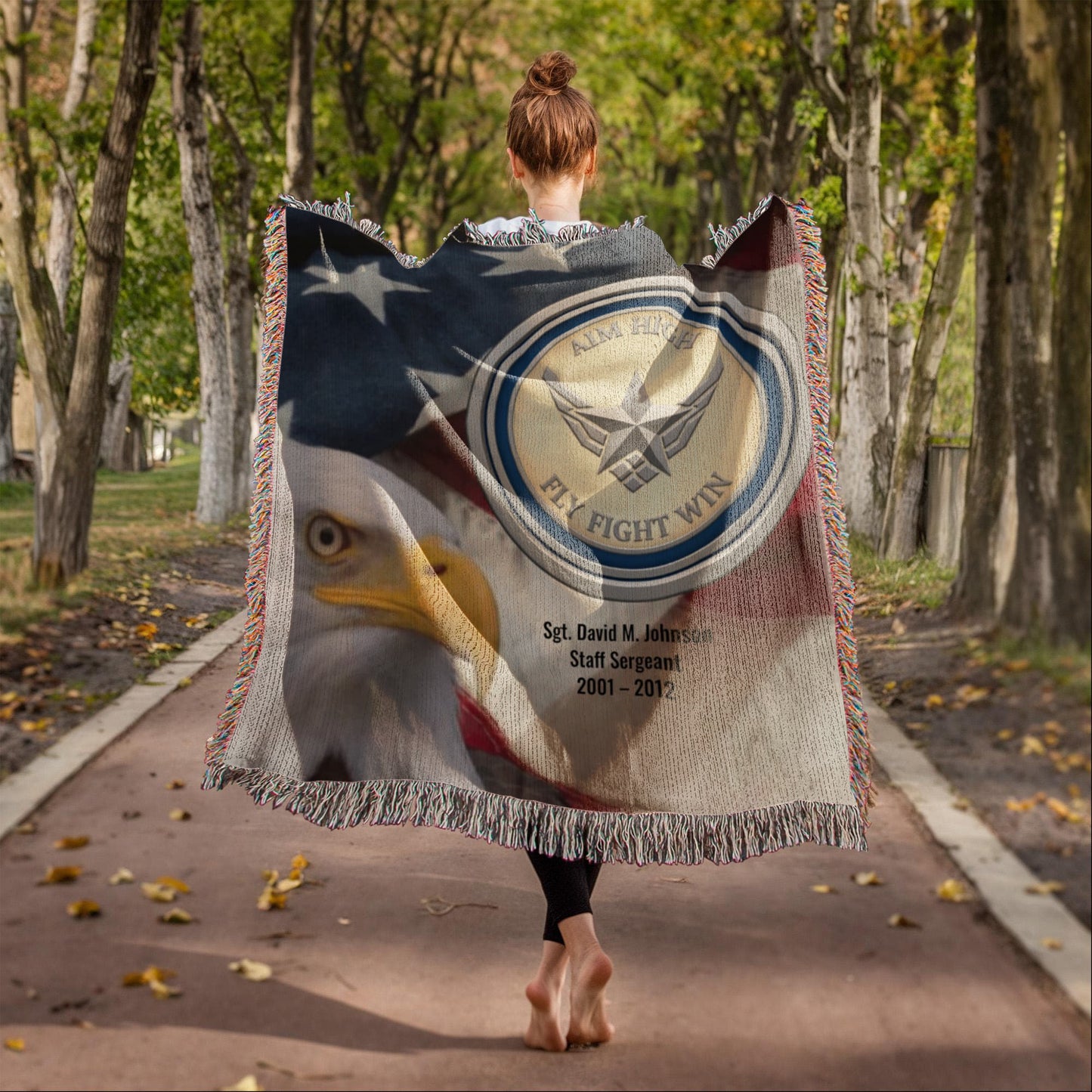 Personalized Air Force Veteran Blanket – Honor Their Service with a Custom Gift - Laurelvine