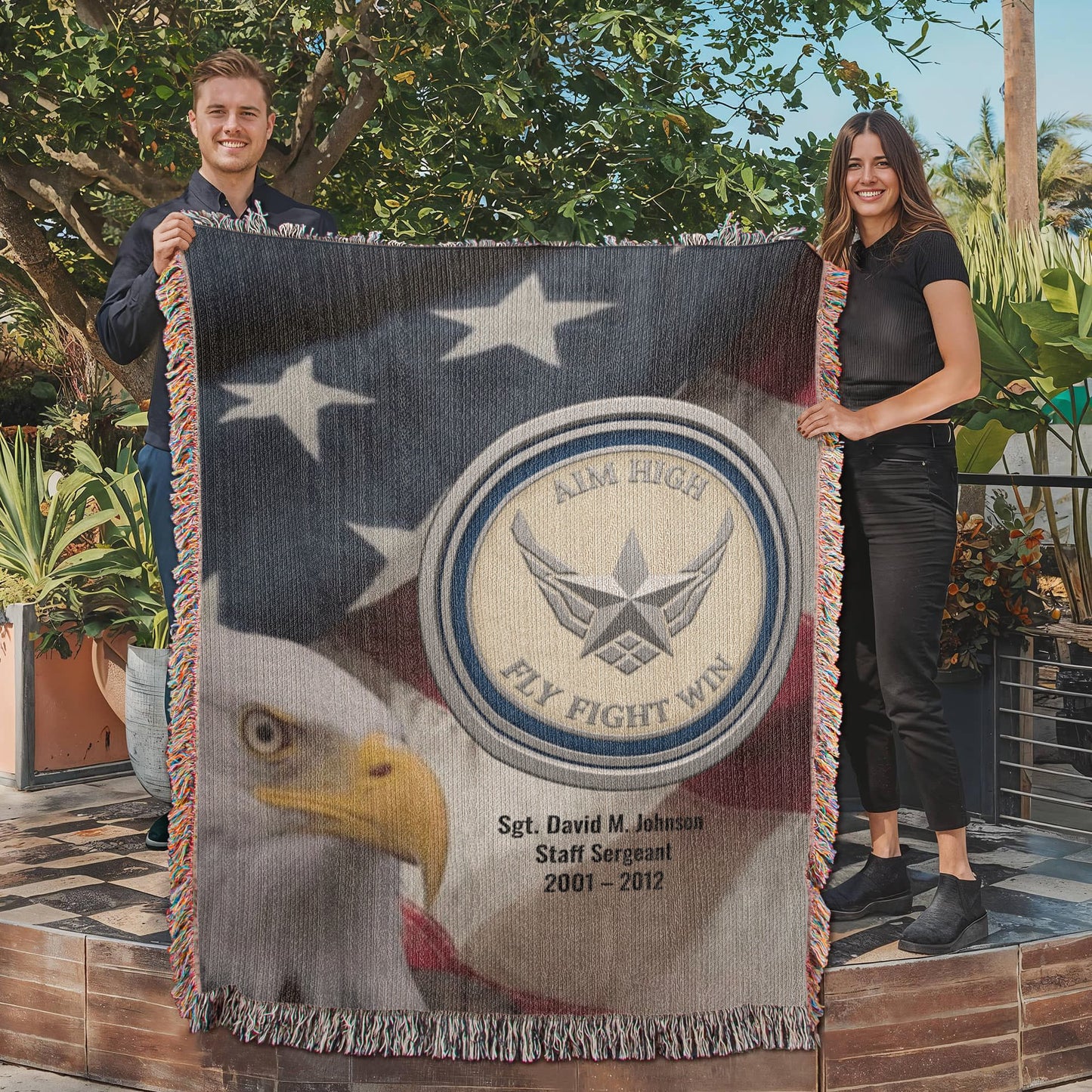 Air Force Veteran Blanket – Personalized Military Gift | LaurelVine - Laurelvine 