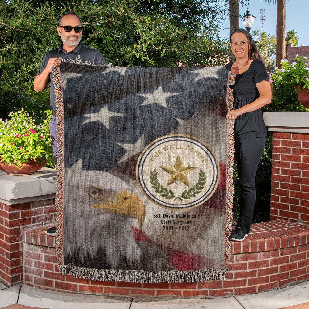 Army Veteran Blanket – Personalized Military Gift | LaurelVine - Laurelvine 
