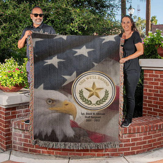 Army Veteran Blanket – Personalized Military Gift | LaurelVine - Laurelvine 