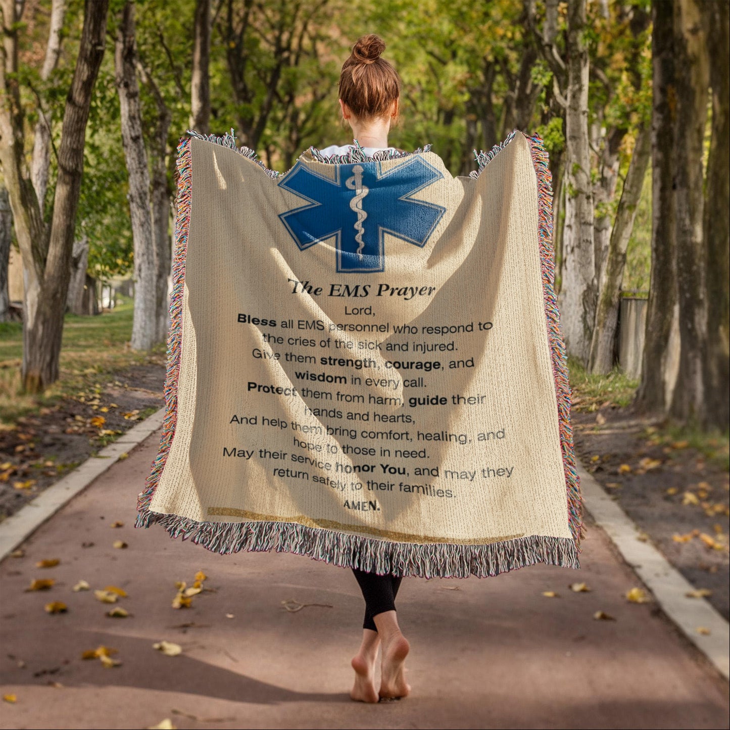 Luxe EMS Prayer Blanket – Personalized First Responder Gift | Honor & Comfort for EMTs & Paramedics