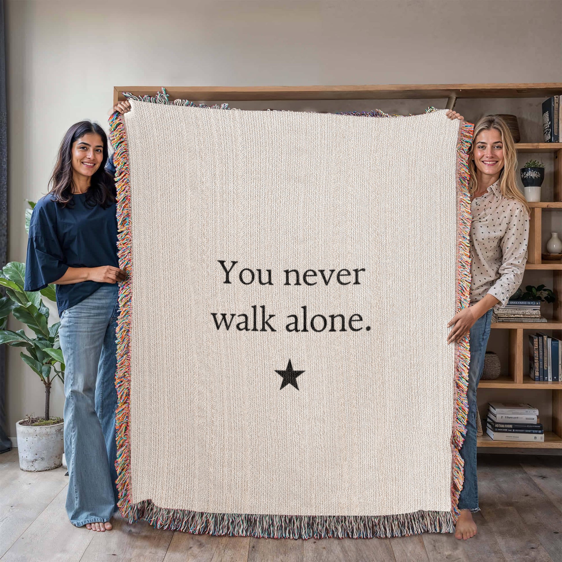 You Never Walk Alone Woven Blanket – Military & Long-Distance Love Gift I Laurelvine - Laurelvine 