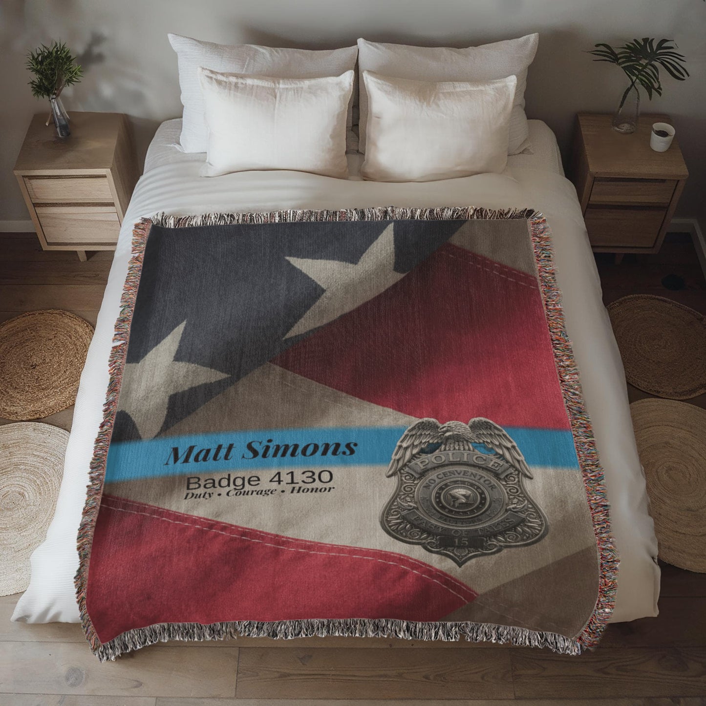 Police Tribute Blanket – Personalized Honor & Service Gift - Laurelvine 