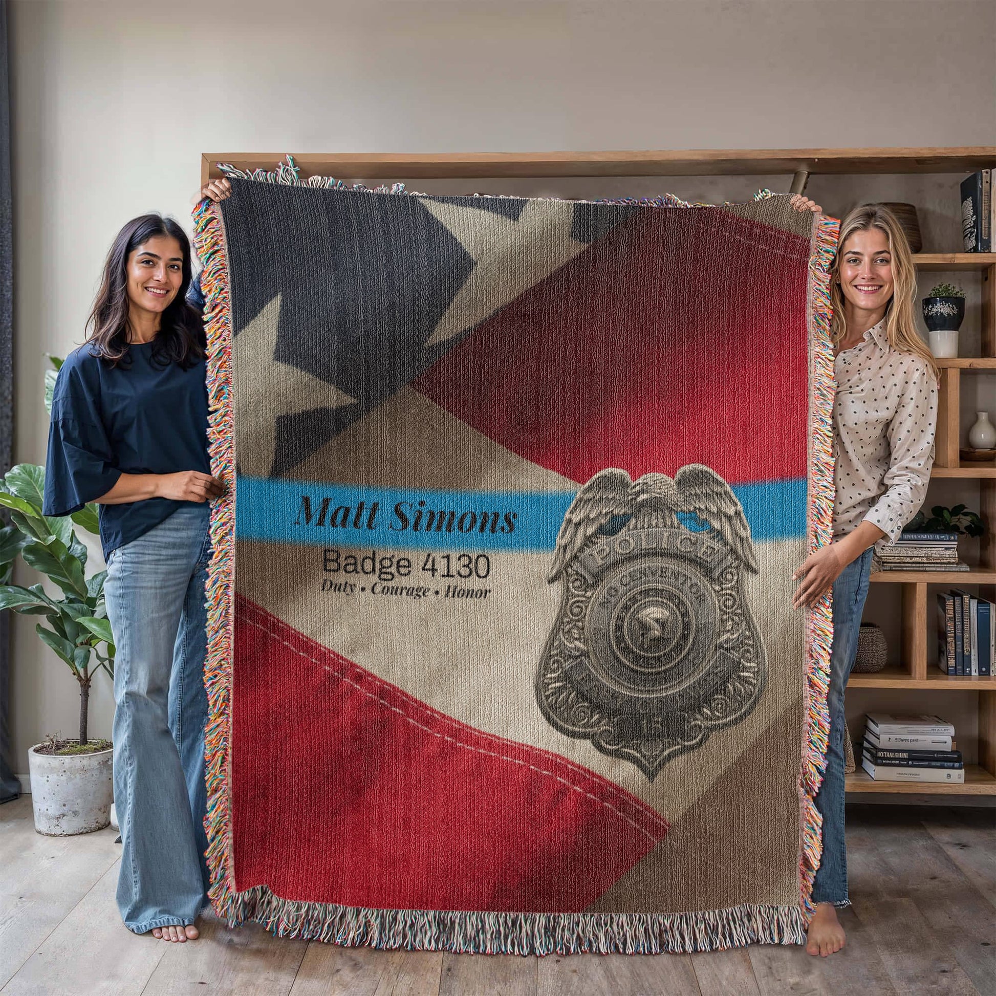 Police Tribute Blanket – Personalized Honor & Service Gift - Laurelvine 