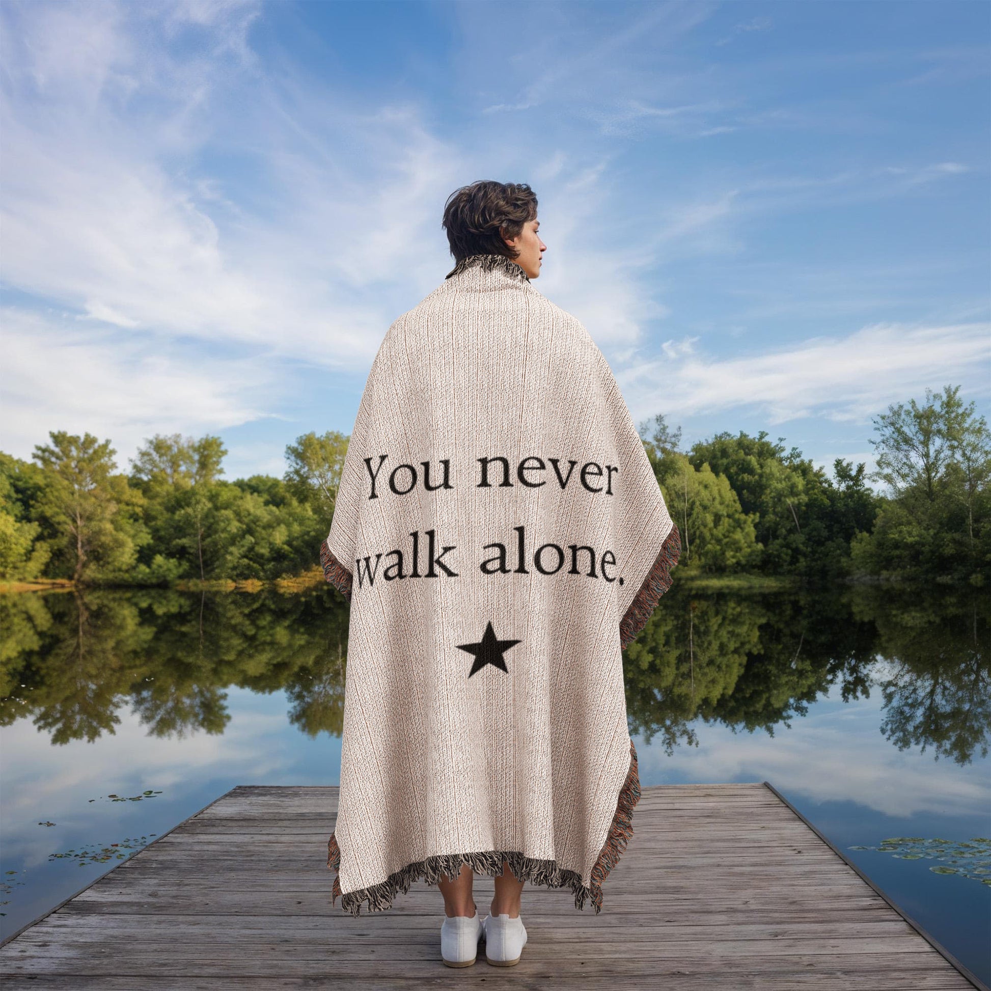 You Never Walk Alone Woven Blanket – Military & Long-Distance Love Gift I Laurelvine - Laurelvine 