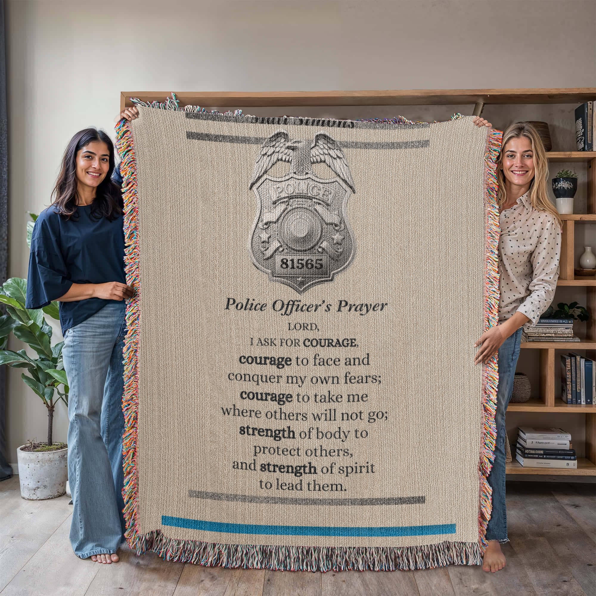 Heirloom Woven Police Blanket – Premium Jacquard Quality