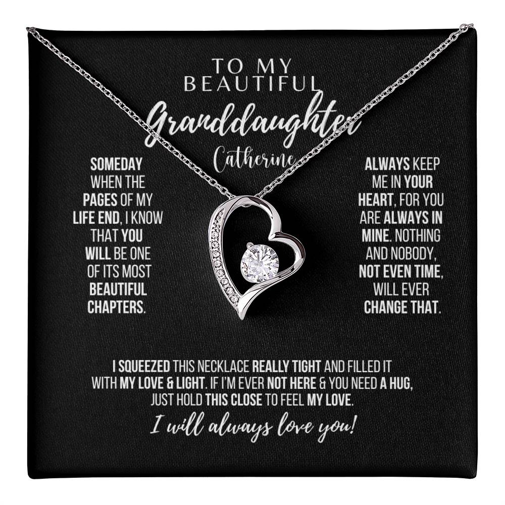 To My Granddaughter – Forever Love Necklace - Personalized I Laurelvine - Laurelvine 