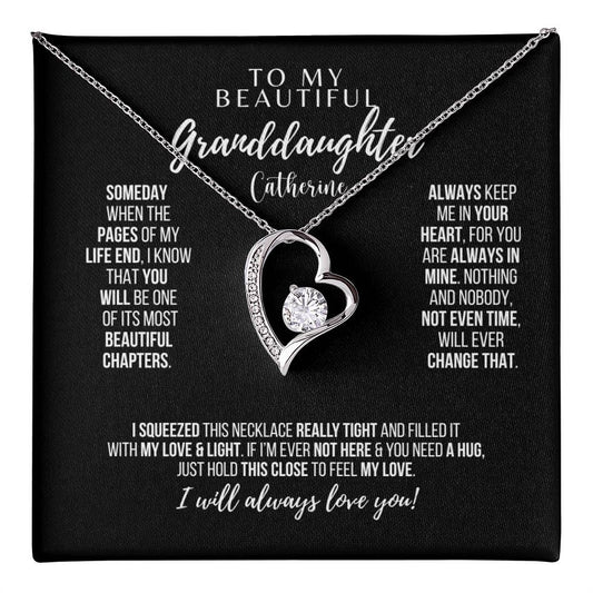 To My Granddaughter – Forever Love Necklace - Personalized I Laurelvine - Laurelvine 