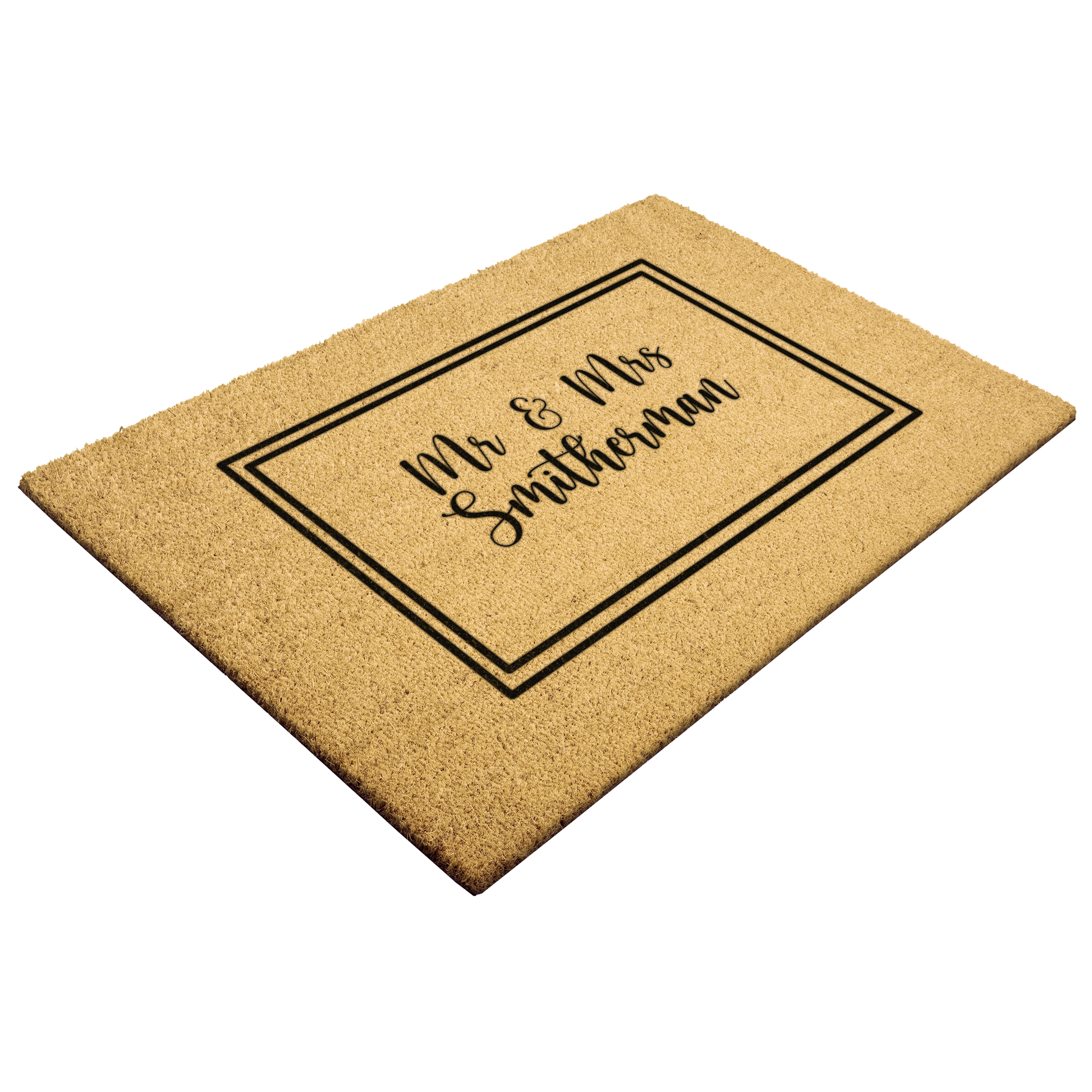 Mr & Mrs Smitherman Coir Doormat | Wedding Gift I Housewarming I Christmas I Laurelvine - Laurelvine 
