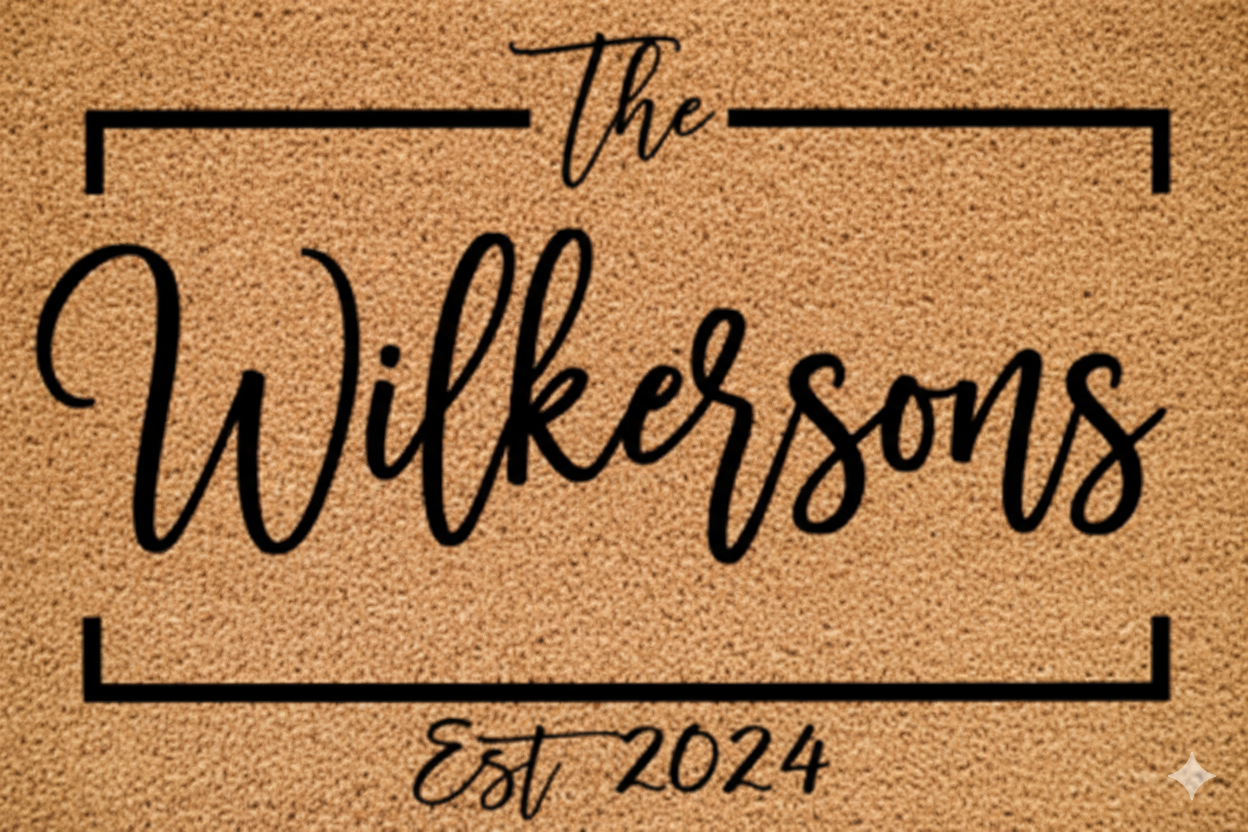 Personalized Family Doormat – Custom Last Name Doormat | Modern Welcome Mat for New Home, Christmas & Holiday Gift I Laurelvine - Laurelvine 