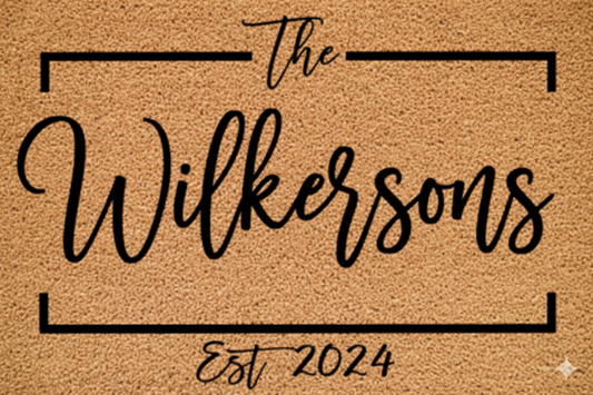 Personalized Family Doormat – Custom Last Name Doormat | Modern Welcome Mat for New Home, Christmas & Holiday Gift I Laurelvine - Laurelvine 