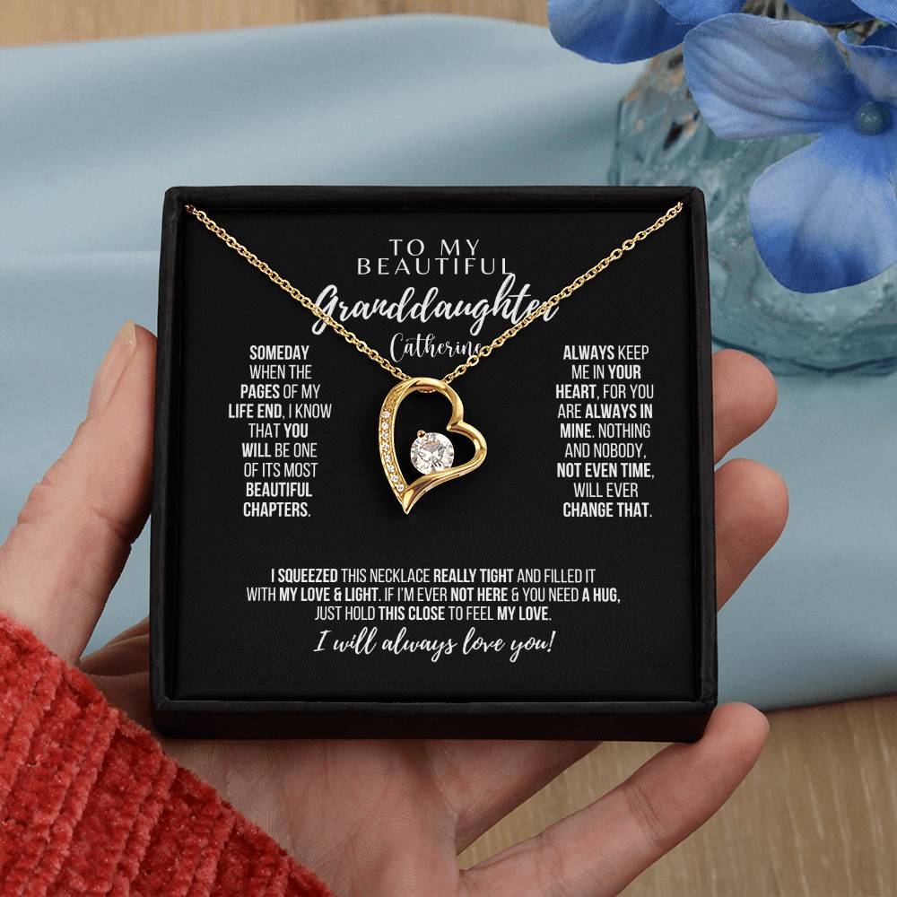 To My Granddaughter – Forever Love Necklace - Personalized I Laurelvine - Laurelvine 