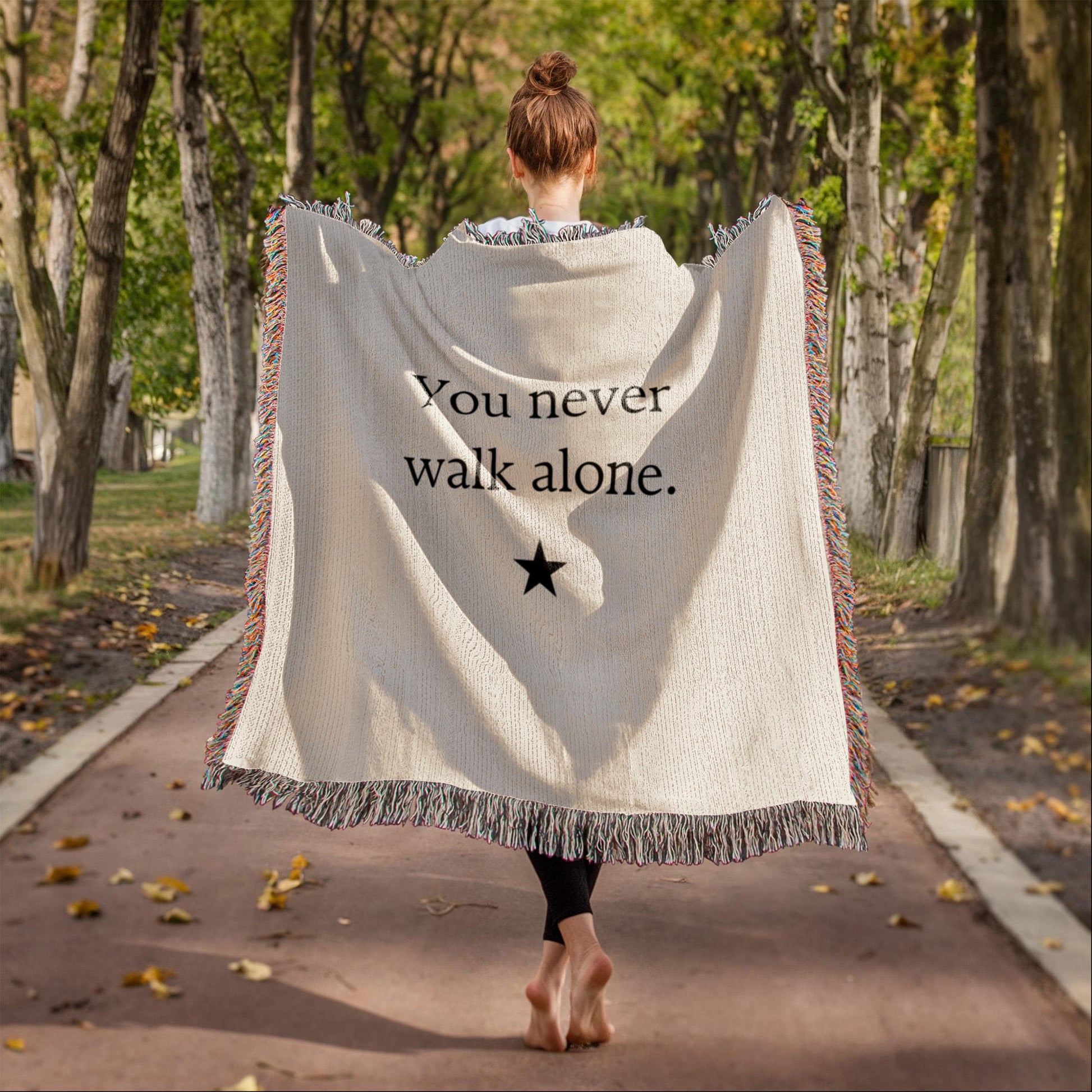 You Never Walk Alone Woven Blanket – Military & Long-Distance Love Gift I Laurelvine - Laurelvine 