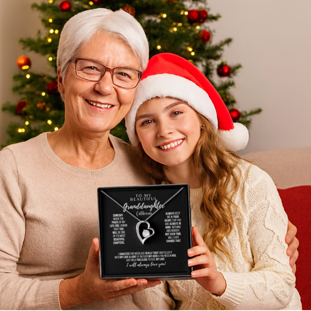 To My Granddaughter – Forever Love Necklace - Personalized I Laurelvine - Laurelvine 