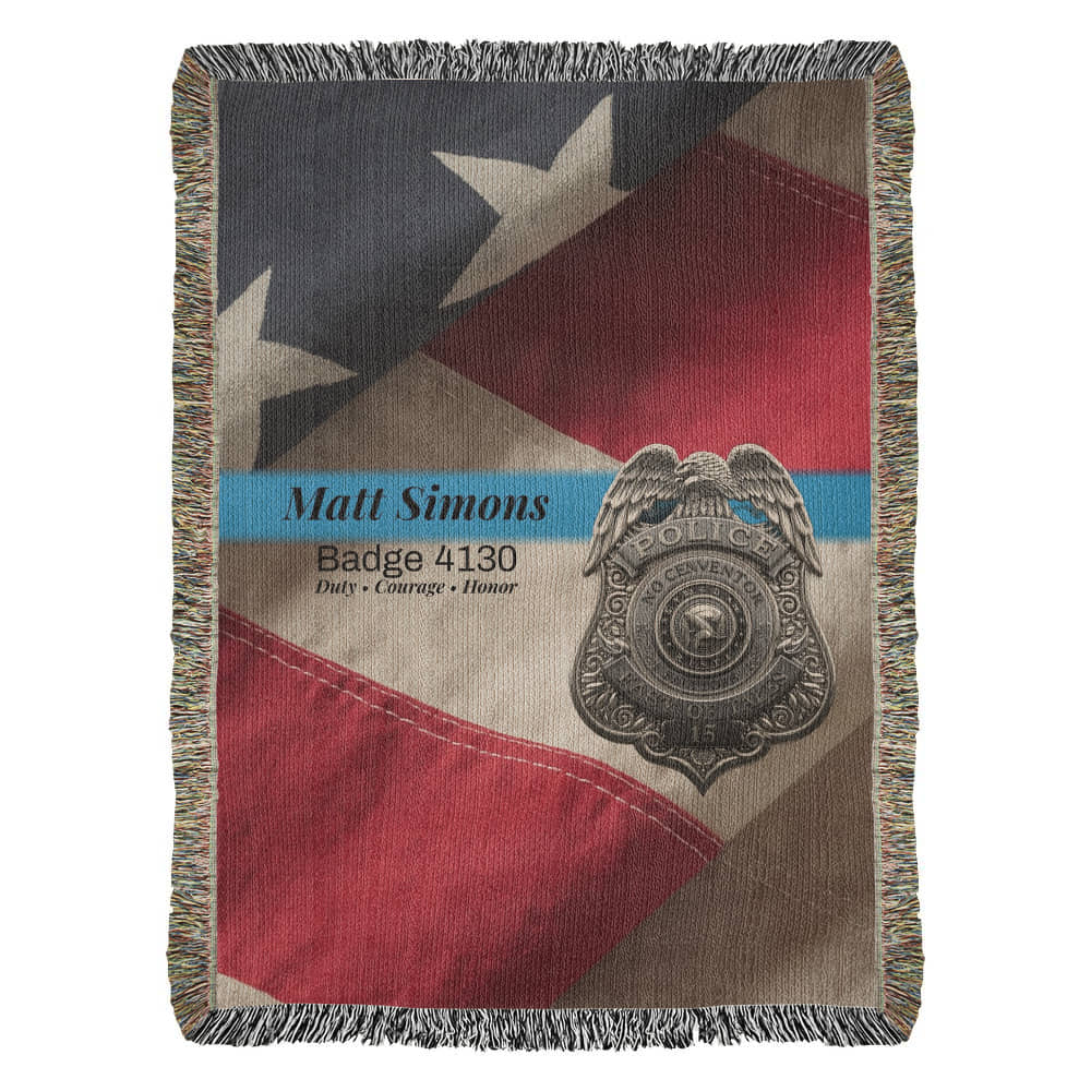 Police Tribute Blanket – Personalized Honor & Service Gift - Laurelvine 