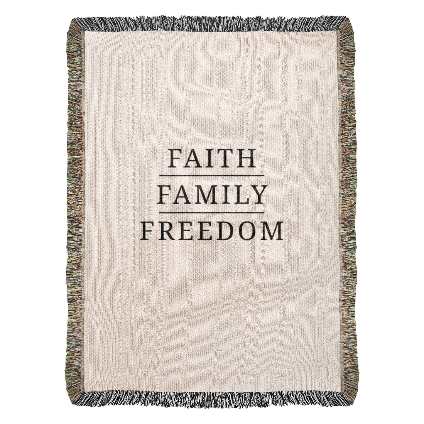 Faith • Family • Freedom Woven Blanket – Military & Long-Distance Love Gift I Laurelvine - Laurelvine 