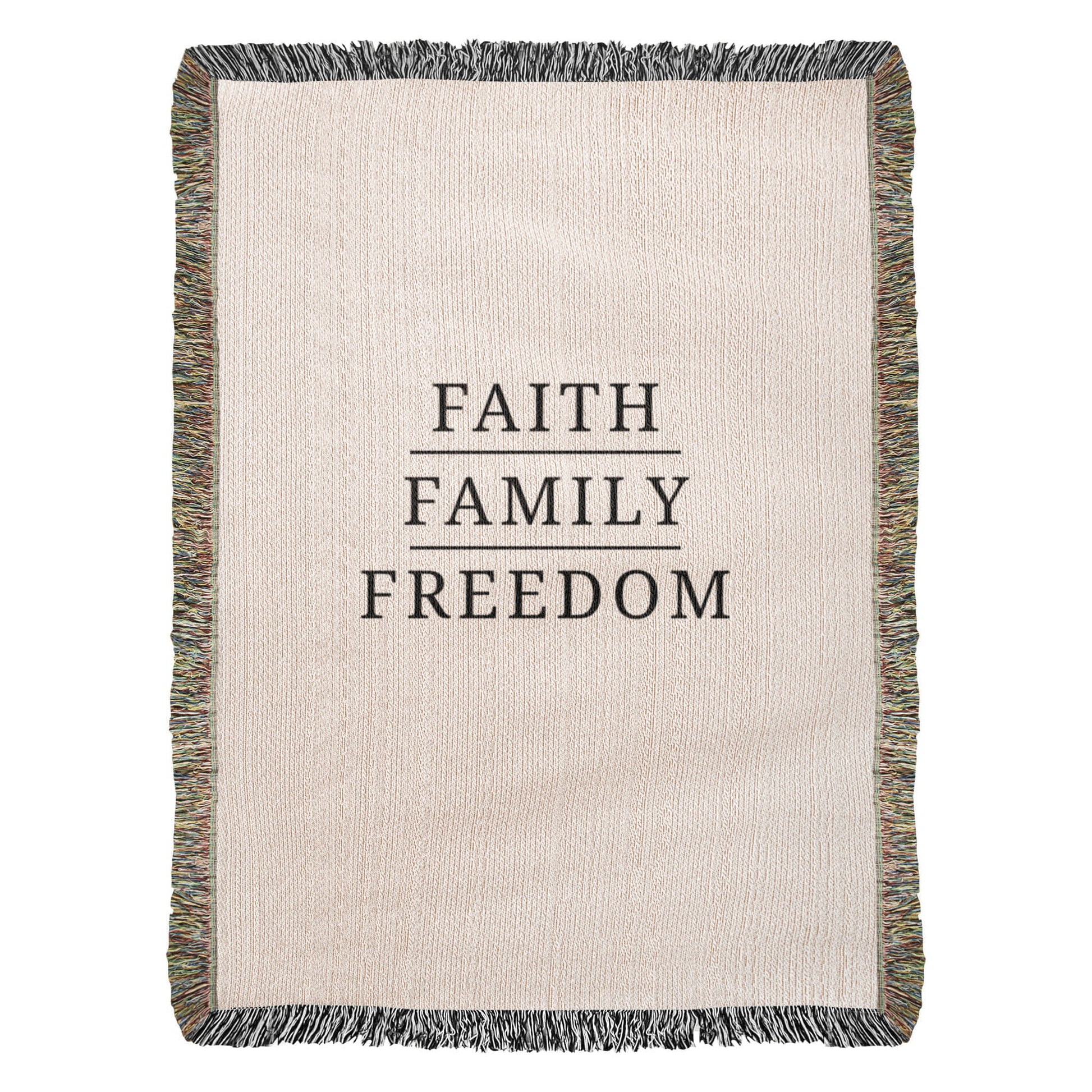 Faith • Family • Freedom Woven Blanket – Military & Long-Distance Love Gift I Laurelvine - Laurelvine 
