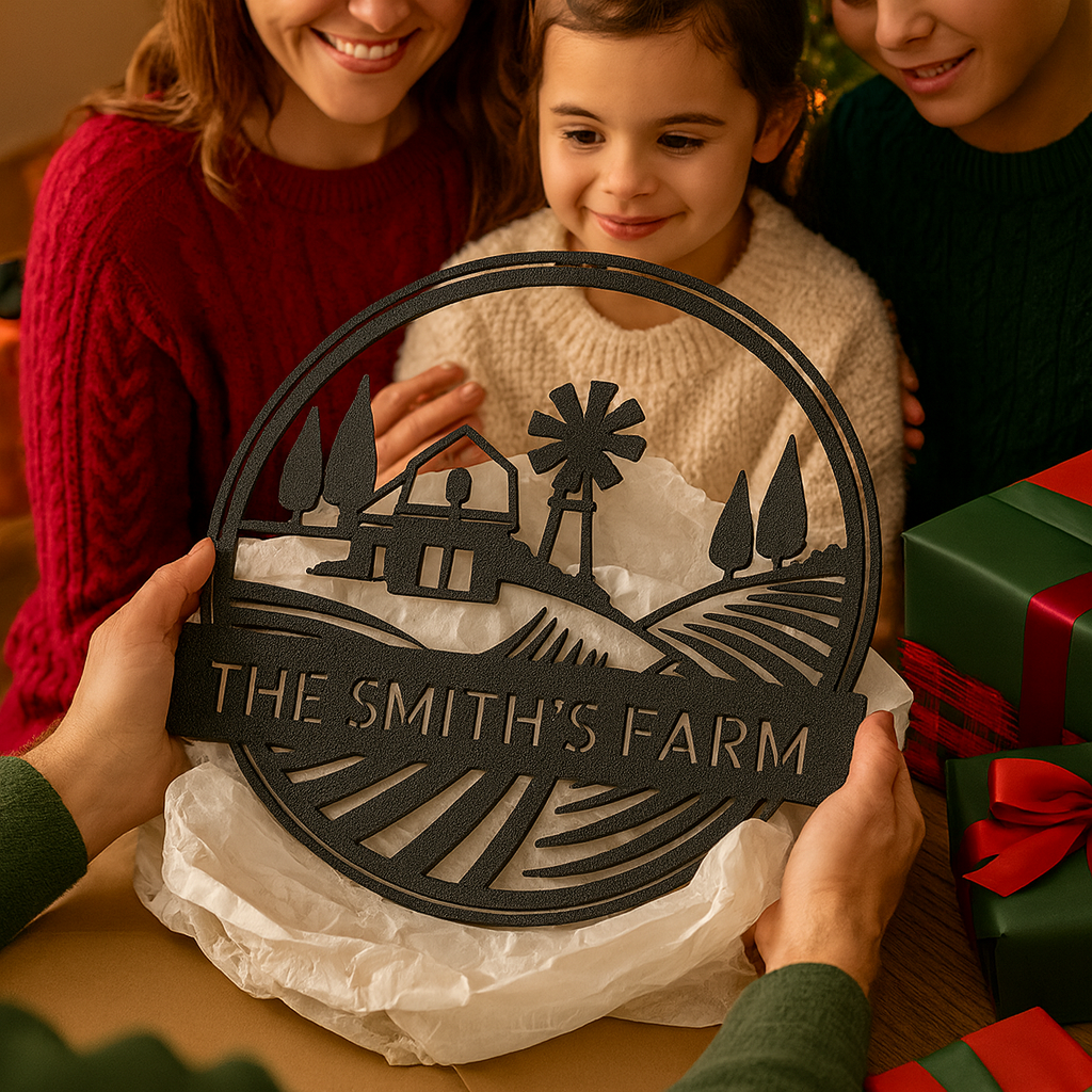 Rolling Fields Monogram - Steel Sign - Laurelvine 