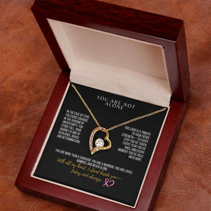 To My Warrior: Forever Love Necklace – Honoring Your Courage, Grace, and Unbreakable Spirit - Laurelvine 