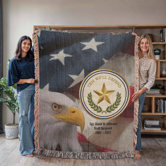 Army Veteran Blanket – Personalized Military Gift | LaurelVine - Laurelvine 