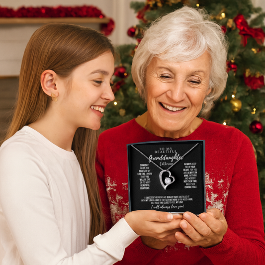 To My Granddaughter – Forever Love Necklace - Personalized I Laurelvine - Laurelvine 