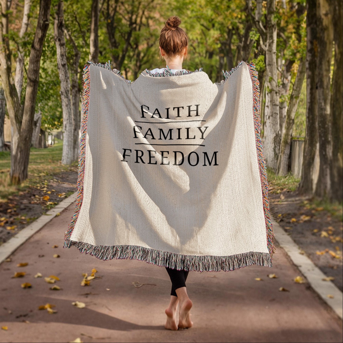 Faith • Family • Freedom Woven Blanket – Military & Long-Distance Love Gift I Laurelvine - Laurelvine 