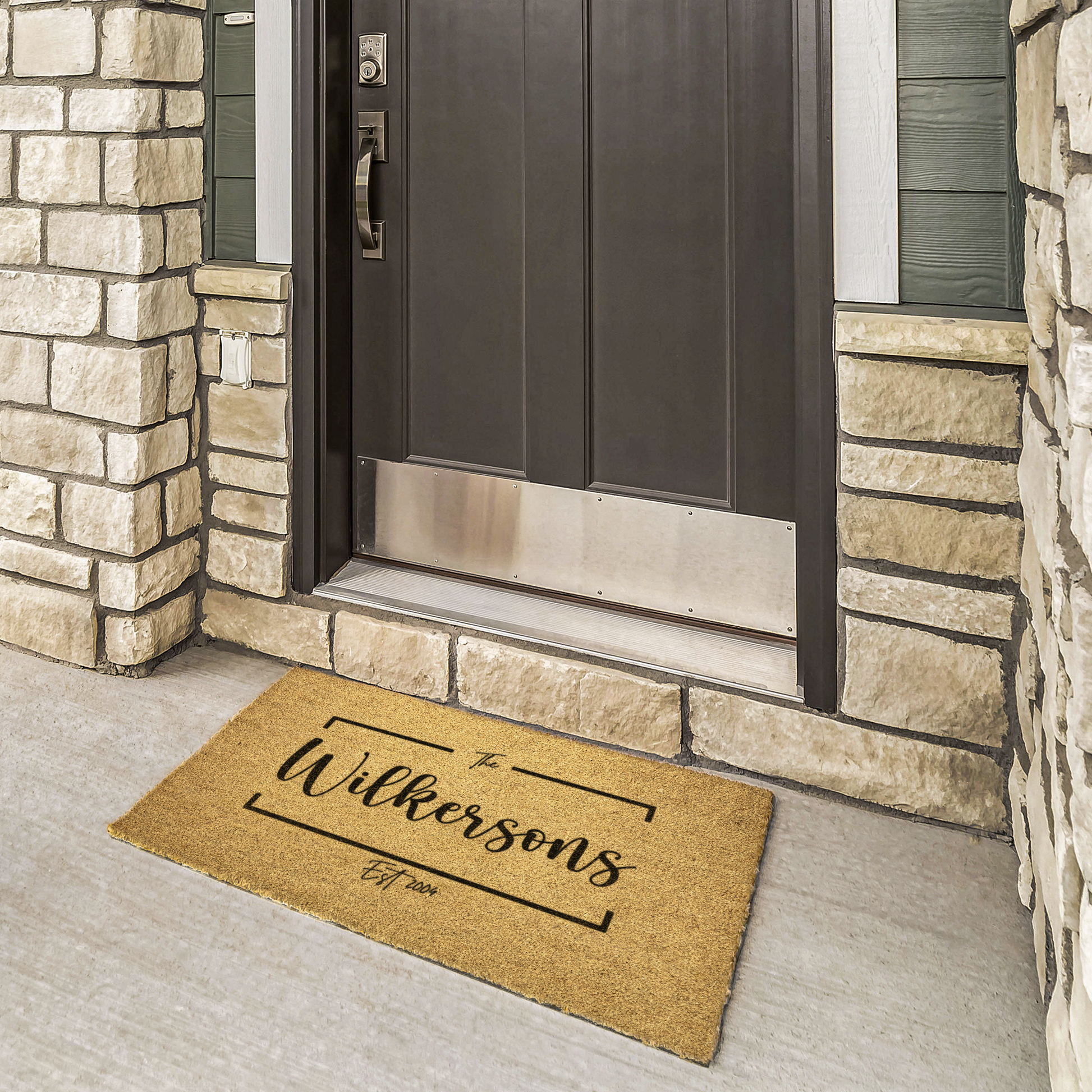 Personalized Family Doormat – Custom Last Name Doormat | Modern Welcome Mat for New Home, Christmas & Holiday Gift I Laurelvine - Laurelvine 