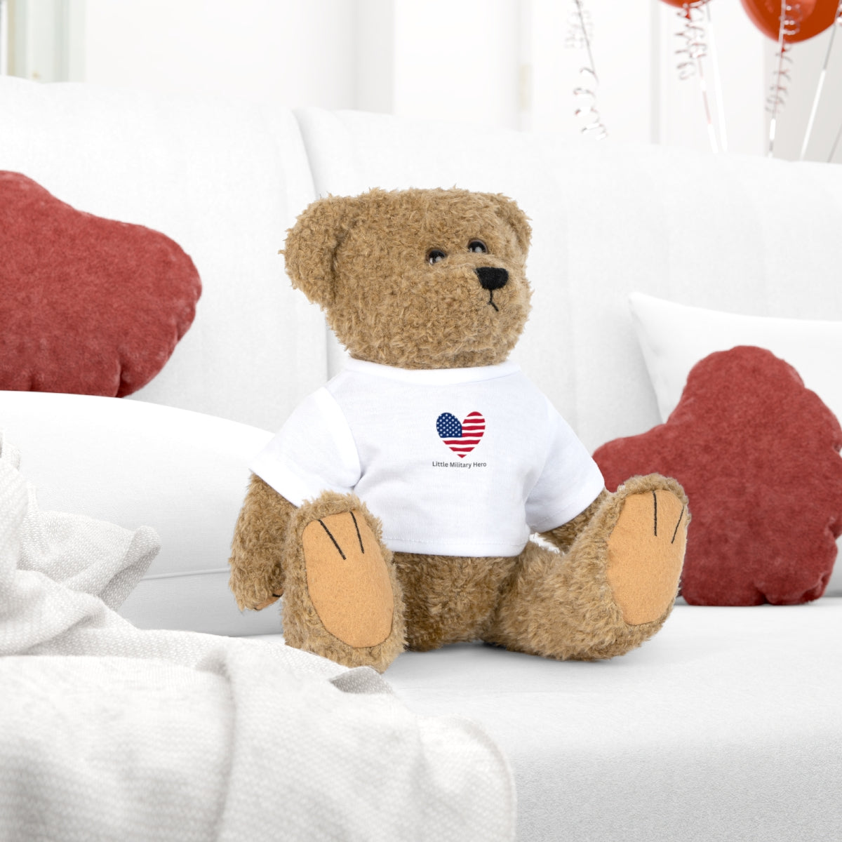Little Military Hero Bear – Military Kid Comfort Plush | Deployment & Military Family Gift